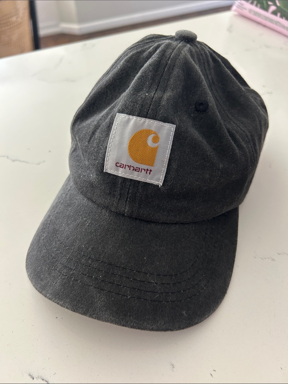 Carhartt Kids Charcoal Cap with Yellow Logo Patch